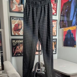 AKIRA Black Pokadot Gem Sweatpants